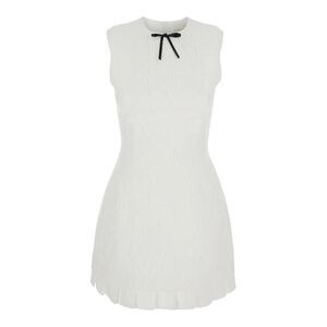Shushu/Tong Women Sleeveless Slim-Fit Dress In White In Viscose Women
